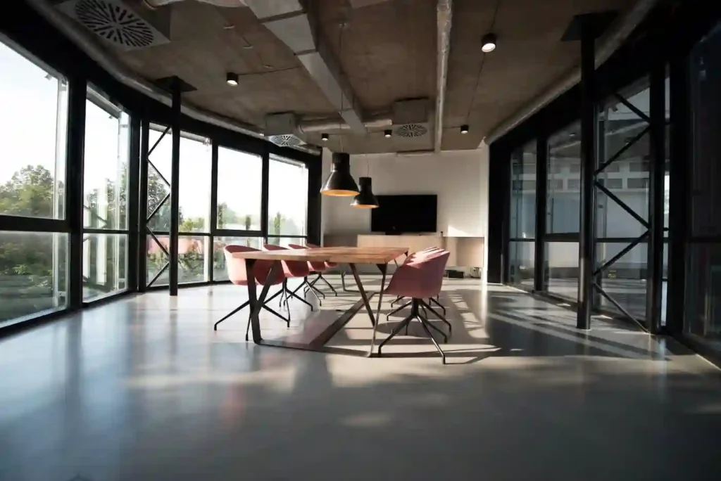 Modern office workspace interior for office fit-out services in Dubai